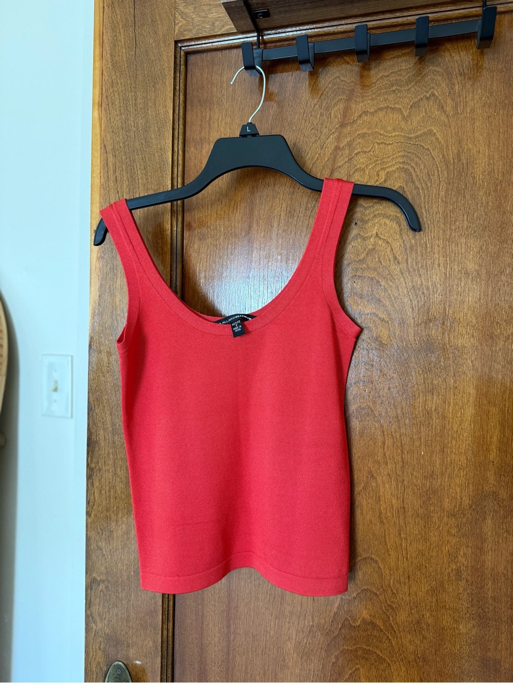 Linda Allard Ellen Tracy silk camisole blouse / petite / coral colored